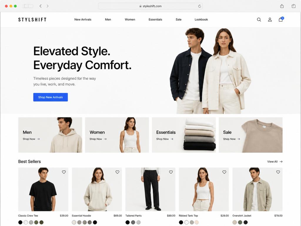 Clothing Store Website preview